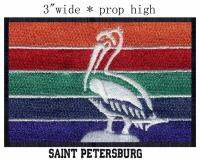 【CW】 Petersburg Florida Flag 3 quot;wide embroidery patch  for ferramentas para couro/duck/patch iron on logo