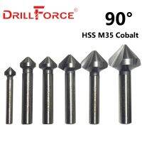 【DT】hot！ Drillforce Tools 4.5-40mm HSSCO Cobalt 3 Flute Chamfer Countersink Bits(10/14.4/16.5/20.5/25/31mm)