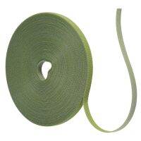 Brand New Plant Tie 25M Bamboo Cane Wrap Green Garden T Nylon Organizer Resealable Cable Tie Supports 1 Roll