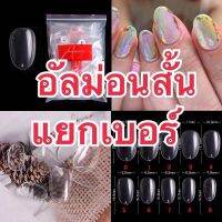 ℗☋♝ (03)เล็บpvcแยกเบอร์แอลมอลสั้น1ห่อ50ชิ้นสีใส/ขุ่น