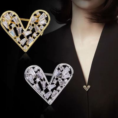 【DT】hot！ Brooch Rhinestone Brooches Metal Anti-glare Lapel Pin Fixed Pins Sweater Coat Clothing Accessories