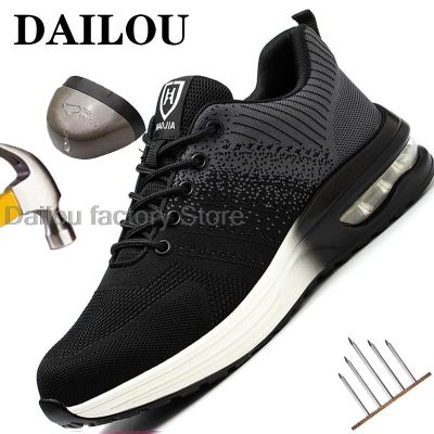 Fashion Safety Shoes Men Boots Steel Toe Shoes Men Puncture Proof Work Sneakers Male Shoes Work Boots Indestructible Footwear