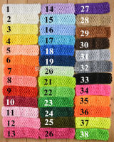 100 pcslot 38colors 1.5 inch Crochet headband