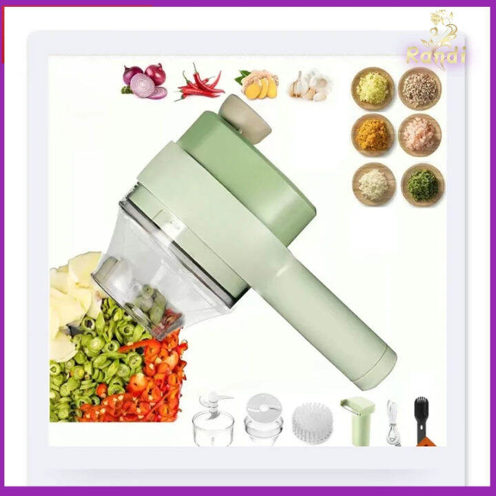 【Randi】garlic crusher grinder vegetable slicer and chopper 5 in 1