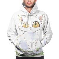 Sudadera con capucha de dibujos animados de gato blanco 3D para hombre, No Daijin Tojimari Suzume, personajes populares estéticos, ropa Funko Pop, individualización suave