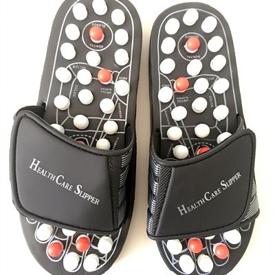▲✼ Healthy Sole Acupoint Sandals and Slippers Non slip Shoes Foot Therapy Shoes Natural Pebble Massage Slippers Tai Chi Acupoin