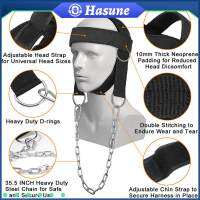 Hasune 1PC Head Neck Harness Strengh สายรัดออกกำลังกายสำหรับยกน้ำหนัก Boxing Home