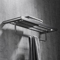 stainless steel 304 shelf metal gray wall towel shelf brass toilet towel bar Nordic triangle basket toilet brush hardware set