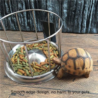 Tortoise Feeder Water Turtle Bowl ชามสัตว์เลื้อยคลานสำหรับเต่าน้ำ ทำความสะอาดง่าย