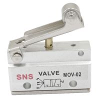 MOV 02 1/8 quot; BSPP 2 Positions 3 Ways Roller Lever Wheel Switch Pneumatic Air Mechanical Valve