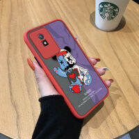 เคสสำหรับ Vivo Y02A Y02T การ์ตูนน่ารักหลากสี XX เคสนิ่มใส่โทรศัพท์ Edge มีน้ำค้างแข็งโปร่งใสแข็งกันกระแทกคลุมทั้งหมดปกป้องกล้อง