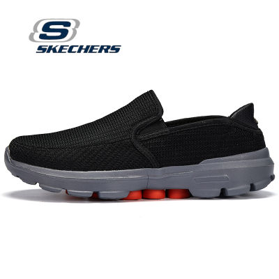 SKECHERS_Go walk 4 - รองเท้ากีฬาผู้ชาย Sparrow รองเท้าลำลองผู้ชาย รองเท้าเดินนุ่ม