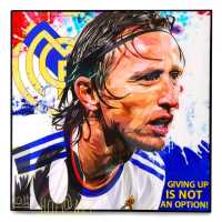 Luka Modric ลูก้า โมดริช Real Madrid เรอัลมาดริด โครเอเชีย Croatia รูปภาพ​ติด​ผนัง​ pop art พร้อมกรอบและที่แขวน ฟุตบอล​ กรอบรูป​​ รูปภาพ​