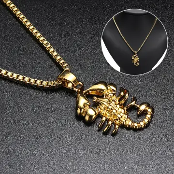 Buy Scorpion Charm Necklace Scorpion Pendant Gold Chain Necklaces Scorpion  Gold Pendant for Men Fashion Jewelry Online in India - Etsy