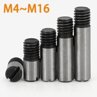 Carbon Steel Black M4 M5 M6 M8 M10 M12 M16 Slotted Cylindrical Pin Dowel External thread Locating Pin 45 Steel GB878