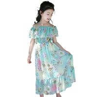 Aixinghao Girls Summer Dress Chiffon Girls Sarafans Sundress Floral Printed Beach Dress Girls For 8 10 12 14 Kids Teen Clothes  by Hs2023