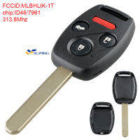 Xuming 313.8MHz 3 + 1ปุ่ม Keyless Entry รถรีโมทคอนโทรล Fob ID46 7961ชิป MLBHLIK-1T Fit สำหรับ2008 2009 2010 2011 2012 Honda Accord