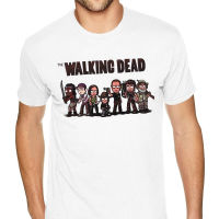 เสื้อยืด Cute The Walking Dead Stylized Cartoon Tee Shirts Men Gothic Style Anime Tshirt