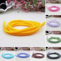 1.4m Color Spiral USB Charge Cord Earphone Cable Protector Saver Cover Charging Data Cable Wire Winder Protection Organizer