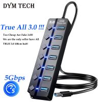 USB 3.0 Splitter Multi USB 4 7 port USB Hub kecepatan tinggi dengan kontrol saklar untuk Xiaomi Macbook Pro PC aksesori Laptop