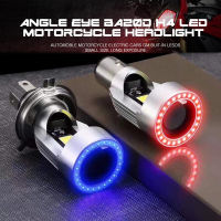 YSY BlueRed Angel Eye H4 LED Motorcycle Headlight Ba20d HS1 H6 Scooter Motorbike Headlamp Light Bulb DRL Accessories DC 12-80V