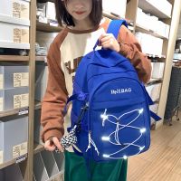 Multifunction Reflective Strip Women Backpacks Teenager Girls Laptop Backpack Middle Student Backbags Korean Style Schoolbags