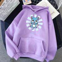 Fairy Tail Cute Happy Print Streetwear Kawaii Hoodies Men Hoody Female Itself Sudaderas Mujer Daily Casual Full Sleeve Hoodie Size Xxs-4Xl