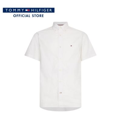 Tommy Hilfiger เสื้อเชิ้ตผู้ชาย รุ่น MW0MW23445 YBR - สีขาว