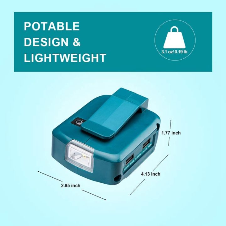 for-makita-adp068-14-4v-18v-lithium-ion-battery-adapter-power-source-batteries-charger-with-dual-usb-ports-led-light