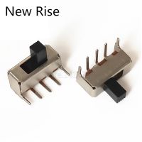 10PCS SS12F23 Toggle switch Handle high 4mm 3PIN 1P2T SPDT  90 Degree Curved Needle Slide Switch SS12F23G4