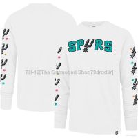 ▣ 2023 NBA San Antonio Spurs Jersey Training Long Sleeve Tshirt Basketball Sports Tops Plus Size