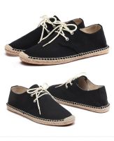 TOP☆ Summer Black White Bule male casual Canvas Hemp Insole Fisherman Light Shoes Ethnic Style men Espadrille Flats Shoes tyh6