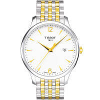 Karnvera Shop Tissot นาฬิกาข้อมือชาย Tradition Silver Stainless-Steel Swiss Quartz Watch T063.610.22.037.00