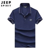 JEEP SPIRIT ธุรกิจอารมณ์เสื้อโปโลผู้ชายฤดูร้อนใหม่แฟชั่น Urban เยาวชนแขนสั้นเสื้อยืดบุรุษ Mens Casual สบาย