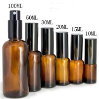 【CW】 10ml 15ml 20ml 30ml 50ml 100ml Mini Amber Glass Empty Spray Perfume Bottle Refillable Essential Oil Bottle Cosmetics Container