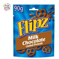 Flipz Milk Chocolate Coated Pretzels 90g ฟลิปซ์ ช็อกโกแลตนมเคลือบ เพรทเซิล 90g