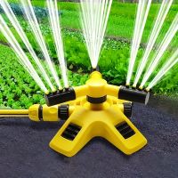 1pc 360° Automatic Rotating Trigeminal Sprinkler For Irrigation Rotating Sprinkler Tandem Sprinkler Sprayers Watering Gardening