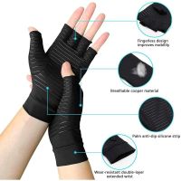 Copper Fiber Arthritis Compressed Glove Pain relief Support Hand Brace Non slip Treatment Gloves Black Gloves Winter Gloves