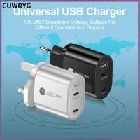 CUWRYG ปลั๊กเดินทาง2พอร์ตยูเคอียู US 40W อะแดปเตอร์ชาร์จอย่างรวดเร็วทรานสฟอร์มเมอร์ USB แหล่งจ่ายไฟ