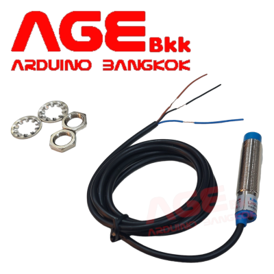 LJ12A3-4-Z/AY Inductive Proximity Sensor Switch, M12, PNP NC, 6-36VDC เซนเซอร์ตรวจจับโลหะระยะสูงสุด 4mm