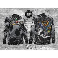 [In stock] 2023 design Yamaha NMAX Full Sublimation Motorcycle Long Sleeve Shirt，Contact the seller for personalized customization of the name