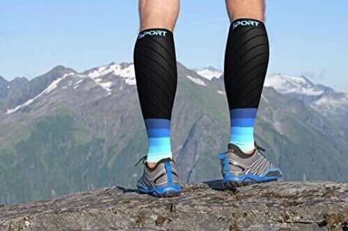 calf-sleeves-ปลอกขาใส่วิ่ง-ปลอกขาฟุตบอล-ปลอกขายาว-ปลอกขาแบบยาว-ปลอกขากันแดด-uv-ปลอกขา-ปลอกรัดน่อง-ถุงเท้ายาว-มี-2-สี-t0265-t0322