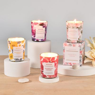 Prosperous Flower Scented Candles Natural Lasting Fragrance Smokeless ​Burning Bath Stress Relief Accompanying Gifts