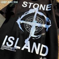 Stone Island Compass Armband Short-Sleeved T-Shirt Trendy Brand Men And Women Round Neck Cotton Loose Couple T-Shirt