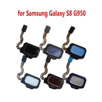 ปุ่มโฮมของโทรศัพท์ลายนิ้วมือสำหรับ Samsung S8 G950f G950fd G950t G950v G950s G950u สายเคเบิลงอได้ Id แบบสัมผัสด้านหลัง