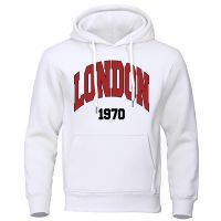 London, Uk 1970 Street Letter Hoodies Mens Hip Hop Street Hoody Crewneck Casual Clothes Oversized Hip Hop Men Sweatshirt Size XS-4XL