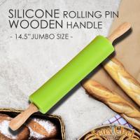 Sous Chef ไม้นวดแป้งซิลิโคน non-stick ด้ามจับไม้ไซส์จัมโบ้ 14.5  รุ่น Premium Silicone Rolling Pin