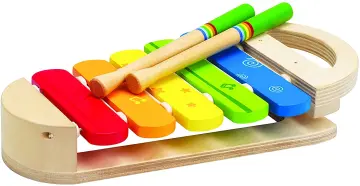 Hape E0334 Shape Sorter Xylophone and Piano - Wooden Instrument