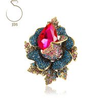 Luxury Brand Brooch Women Jewelry Crystal Corsage Korean Style Simple Atmosphere Coat Suit Pin Decoration Dropshopping