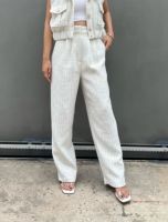 Varithorn - Ira tweed trousers : white